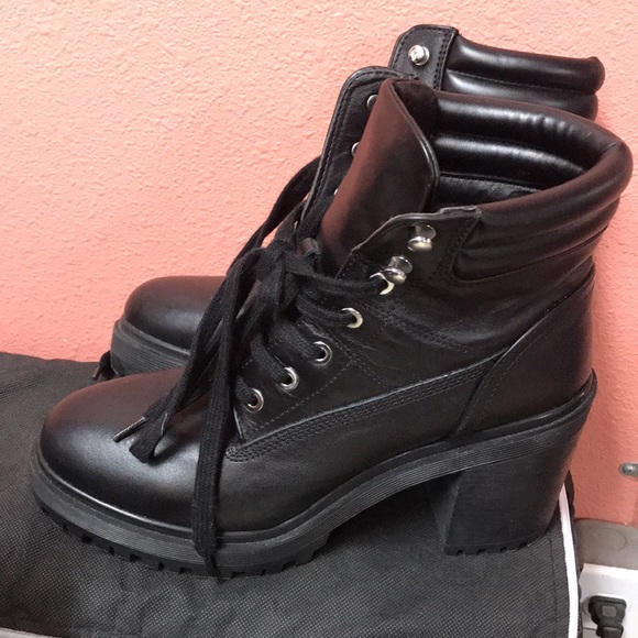 Zara combat black boots size 7.5 - Picture 2 of 6